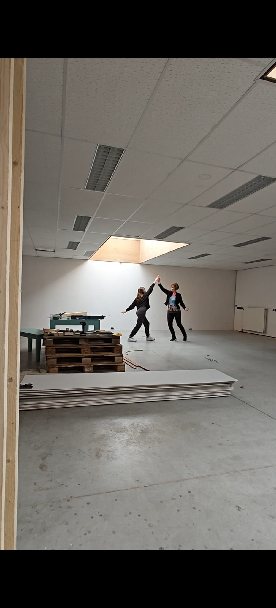 De nieuwe aanbouw in wording
