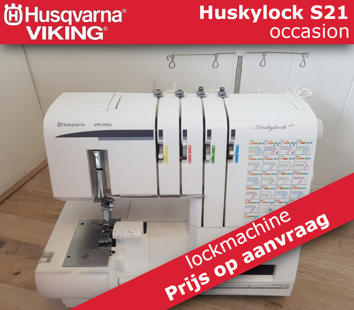 Husqvarna-Viking Huskylock S21 occasion - Prijs op aanvraag